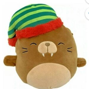 NWT 4” Bruce the Walrus Wearing Hat Squishmallow — Holiday Collection